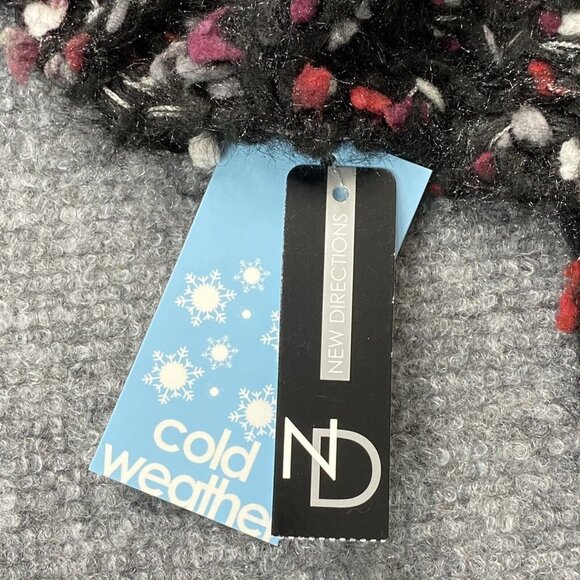 ND Infinity‎ Scarf Womens Chunky Knit Cowl Black Red Reversible Warm Neck New - Picture 4 of 10
